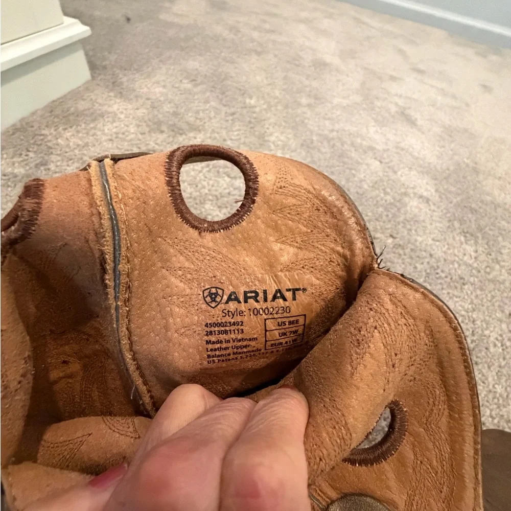 Ariat Mens (or Womens) Tan/Brown Western Cowboy Boots Size US 8EE Style 10002230 - Picture 16 of 16